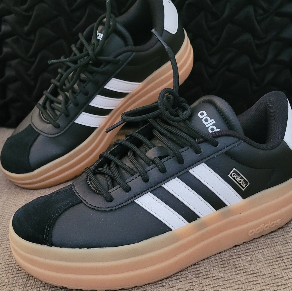 ADIDAS VL COURT BOLD WOMEN'S BLACK SKATEBOARD SNEAKERS